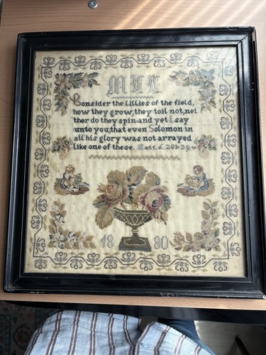Victorian antique sampler 1880 - victorian,