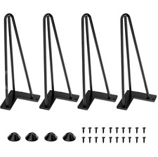 4xHairpin Legs Hair Pin Legs Set for Furniture Bench Desk Table Metal Steel 25cm