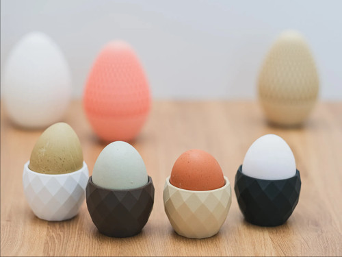 Modern printed low poly egg - modern,