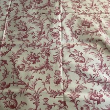 LAURA ASHLEY IRONWORKS SCROLL CRANBERRY FABRIC ( 2.55 METRES )
