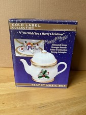 Mr Christmas Gold Label Collection Teapot Music Box