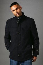 Maine Navy Wool Look Jacket Mens Casual Jackets & Coats