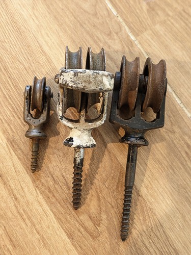 Antique iron pulley wheel - pulley,