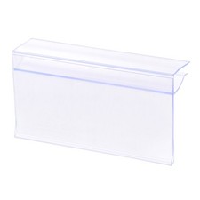 Pack of 20 Label Holder 80x42mm Clip-on Shelf Clear for 4-8mm Glass Shelving