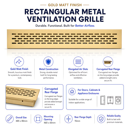 Rectangular metal ventilation - metal,