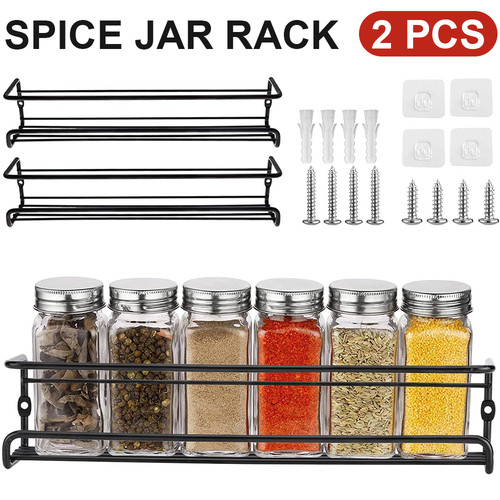 4pcs spice jar - 2/4pcs, rack
