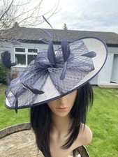 Cappelli Condici 407 METALIC CHECK WITH BAVYHATINATOR WEDDING HAT OCCASION