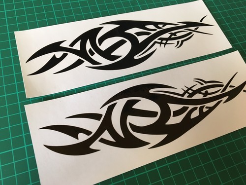 Tribal flames decals - (x2),
