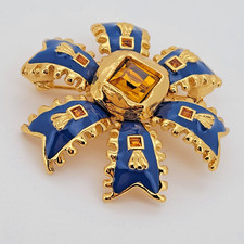 Vintage YSL 1980s Gold Blue