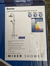 Triton Benito Rear-Fed Exposed Chrome Thermostatic Mixer Shower with Diverter