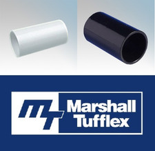Marshall Tufflex Conduit PVC Coupler 20mm/25mm Black White Heavy Gauge Cable 