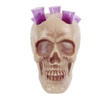 Skull With 5 Shot Glasses Halloween Party Table Decoration Prop Test Tube 20cm