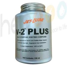 Jet-Lube V-2 Plus Multi-Purpose Jointing Compound 236g Seals Water & Gas Threads
