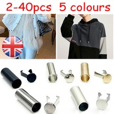 2PCS Drawstring Clips Stopper Part Metal Cord String Ends Toggle Hoodie Pants UK