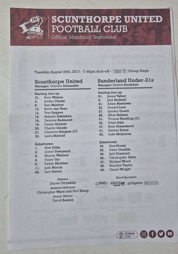 Scunthorpe united - scunthorpe, vs
