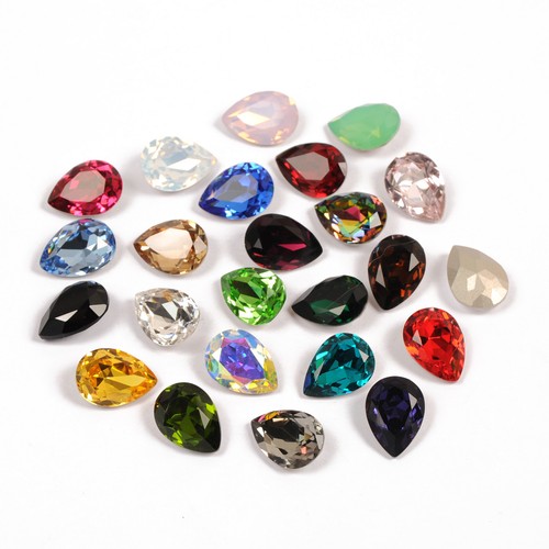 Sew teardrop glass - teardrop, crystal