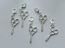 5 Stitch Markers,SCISSORS , Knitting,Crochet,Charms,Clip On Accessories 