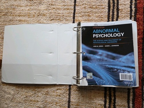 Abnormal psychology kring - psychology, (kring