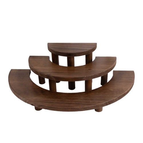 Semicircle brown 3 tier - semicircle,