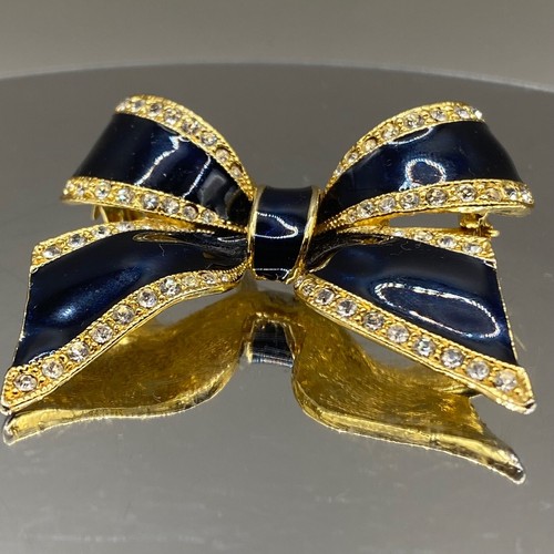 Vtg 90s large bow - 90s, gold