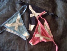 JOB LOT/WHOLESALE - 36 x COTTON THONGS LADIES/TEENS  - BLUE - NAVY - PINK