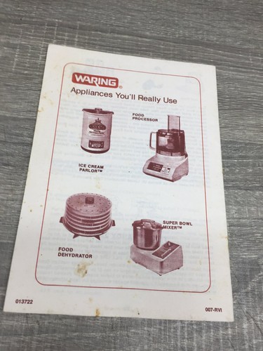 Waring blender cookbook - waring,