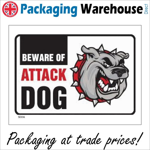 Sign beware attack dog - beware, of