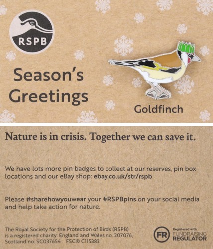 Rspb pin badge - rspb, christmas