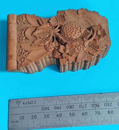 Victorian carved wooden pocket - wooden,