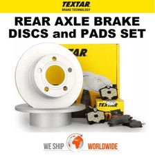 TEXTAR Rear Axle BRAKE DISCS + PADS for MERCEDES C-Class Break C180 T 2000-2001