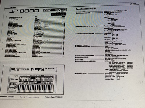 Roland 8000 service - roland,