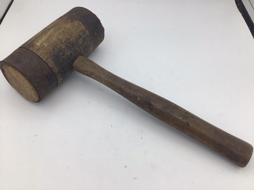 Vintage wooden mallet hammer - wooden,