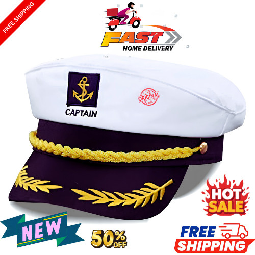 Navy captain hat skipper - navy,