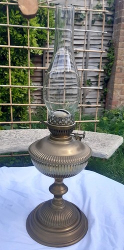 Vintage brass oil lamp - oil,