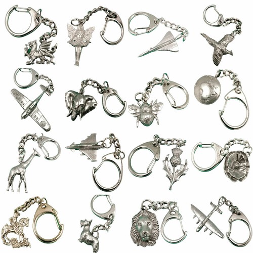 Small pewter keyring choice - pewter, keyring.