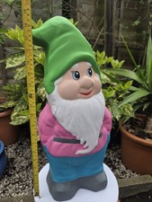 Handmade concrete gnome garden - gnome,