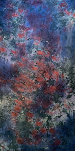 Painted silk wall - painted,