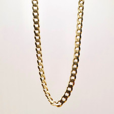 9ct Gold Curb Chain - 24" -