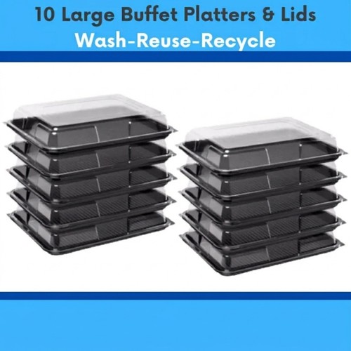 10x large black catering - black,