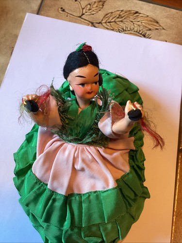Vintage cloth topsy turvy - , doll