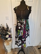 Pause Cafe size 12 sleeveless quirky dress with lace and drawstring waist