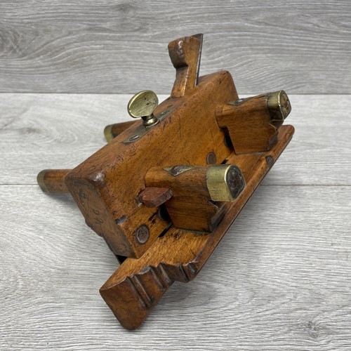 Vintage wooden plough plane - wooden,