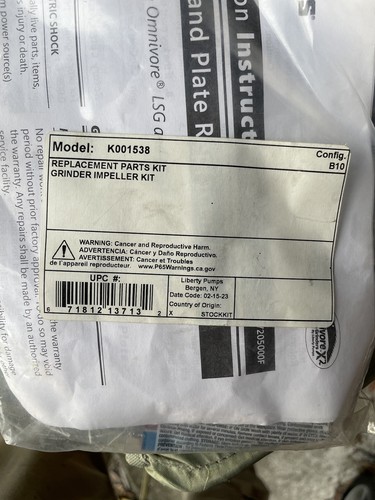 Liberty grinder pump impeller - grinder,