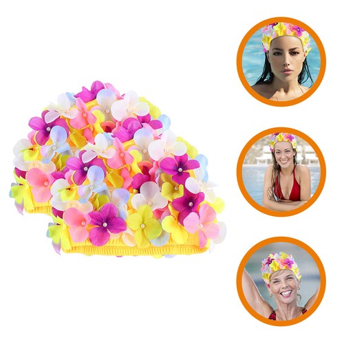 2pc decorative flower - swim, cap