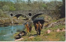 Welsh Coracles Wales Postcard