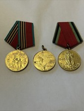 Three USSR Medals. Commemorative 1945-1985, 1918-1978, 1945-1965 Russian