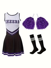 Black cheerleader uniform with - black,