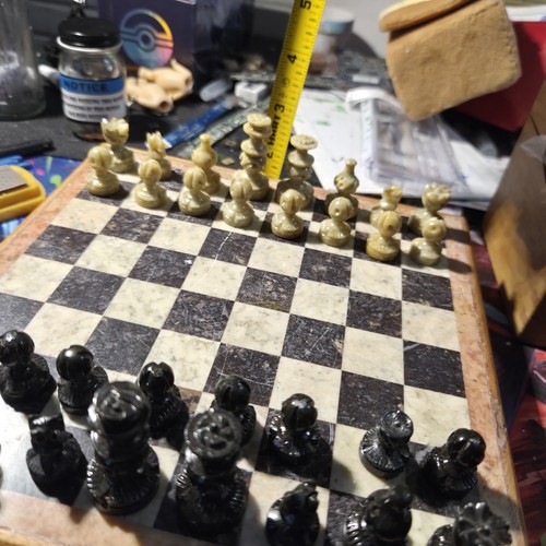 Marble chess pieces - marble, complete