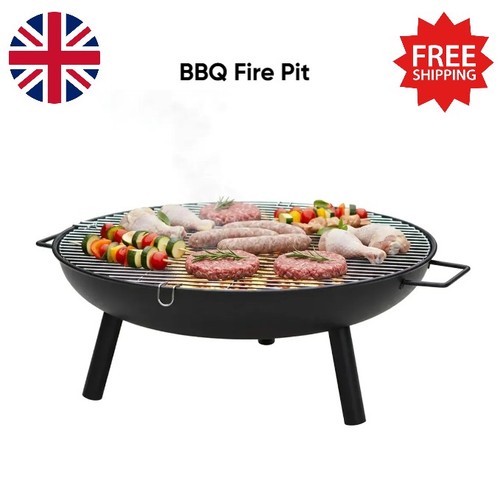 Large round steel fire pit - 21",
