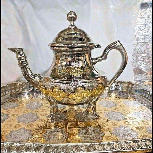 Moroccan handmade tea set - moroccan,